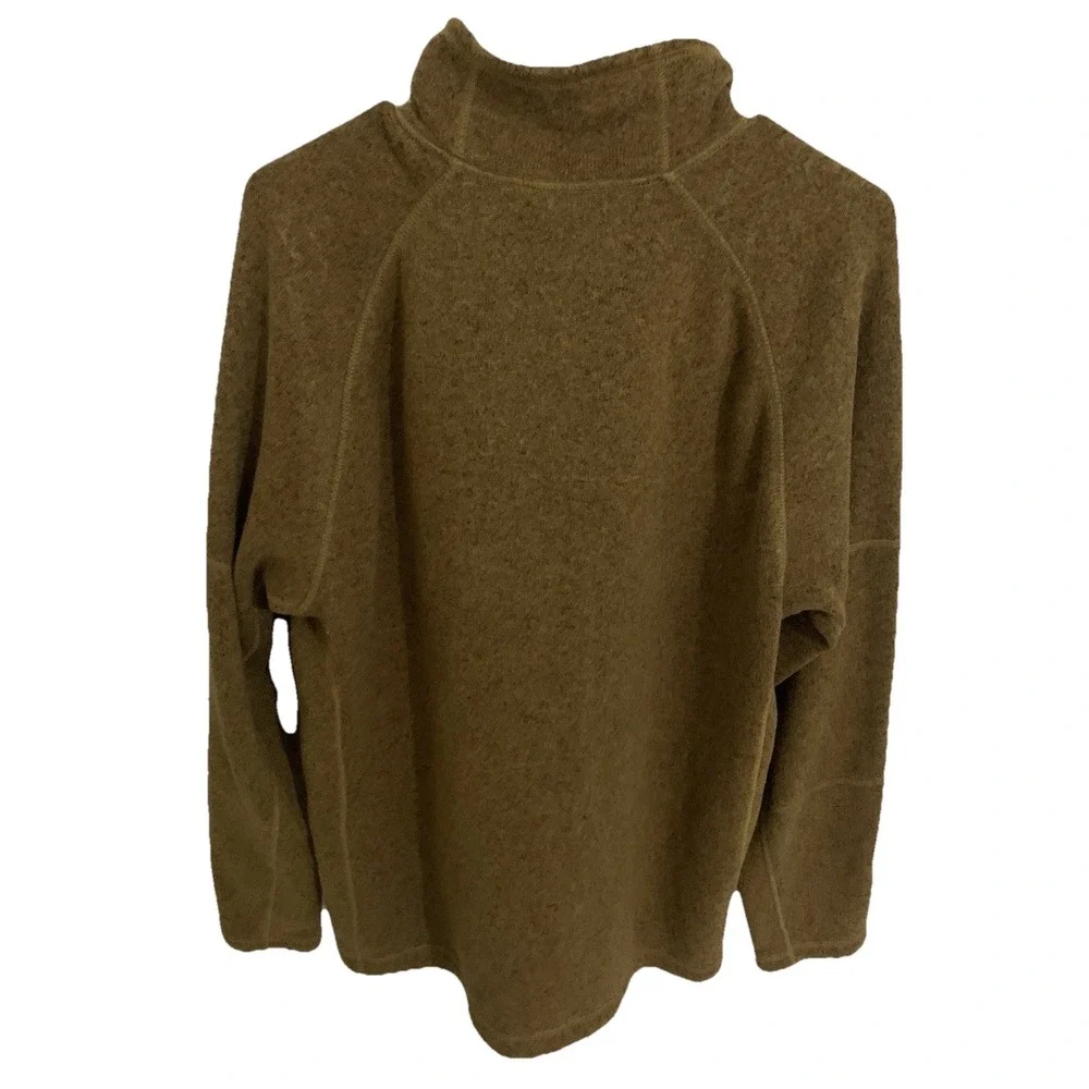 The North Face Gordon Lyons 1/4 Zip Fleece Pullover Men Large Brown Sweater Knit